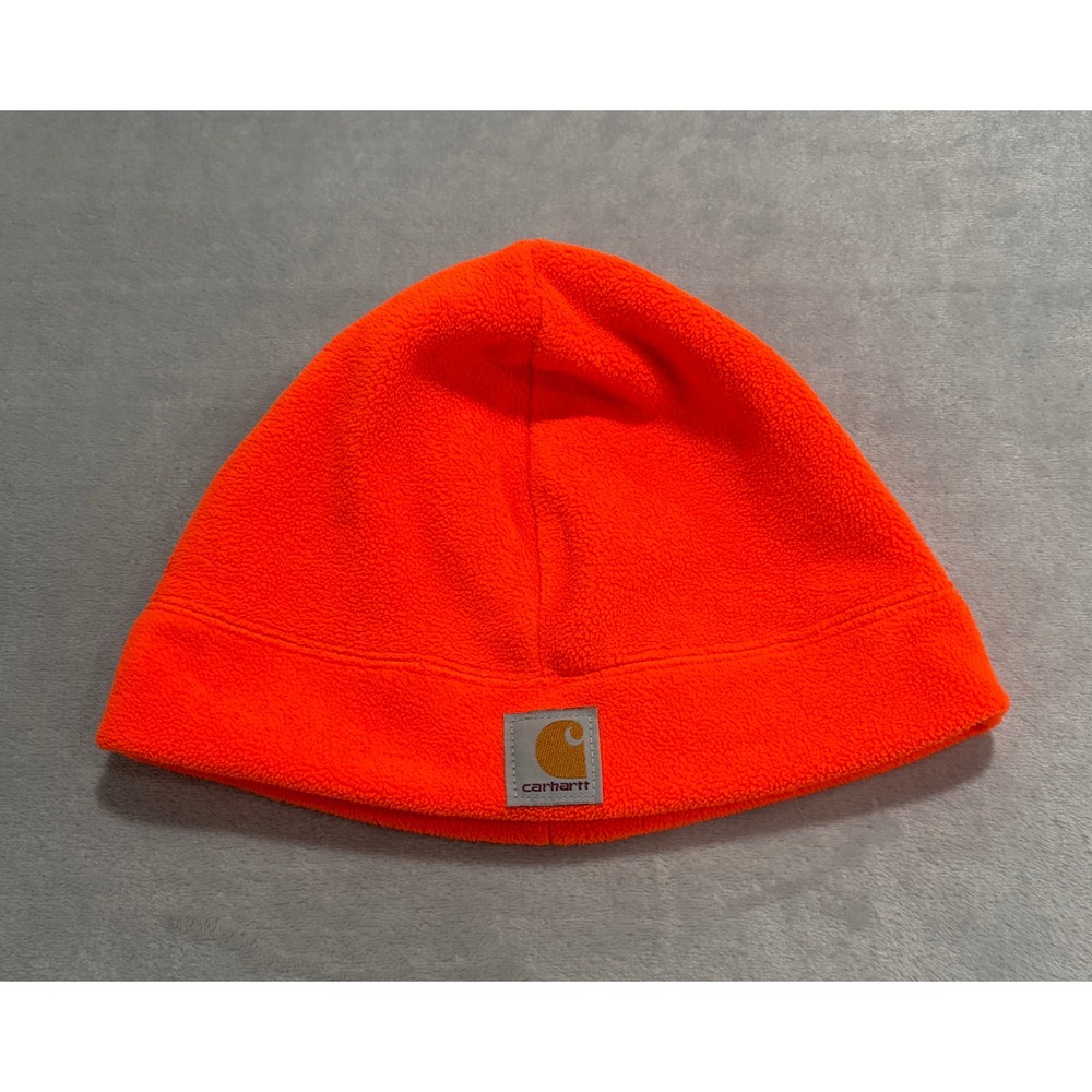 Carhartt Mens Beanie Orange Fleece High Visibility Hunter Skull Cap Hat